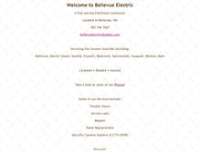 Tablet Screenshot of bellevueelectricinc.com